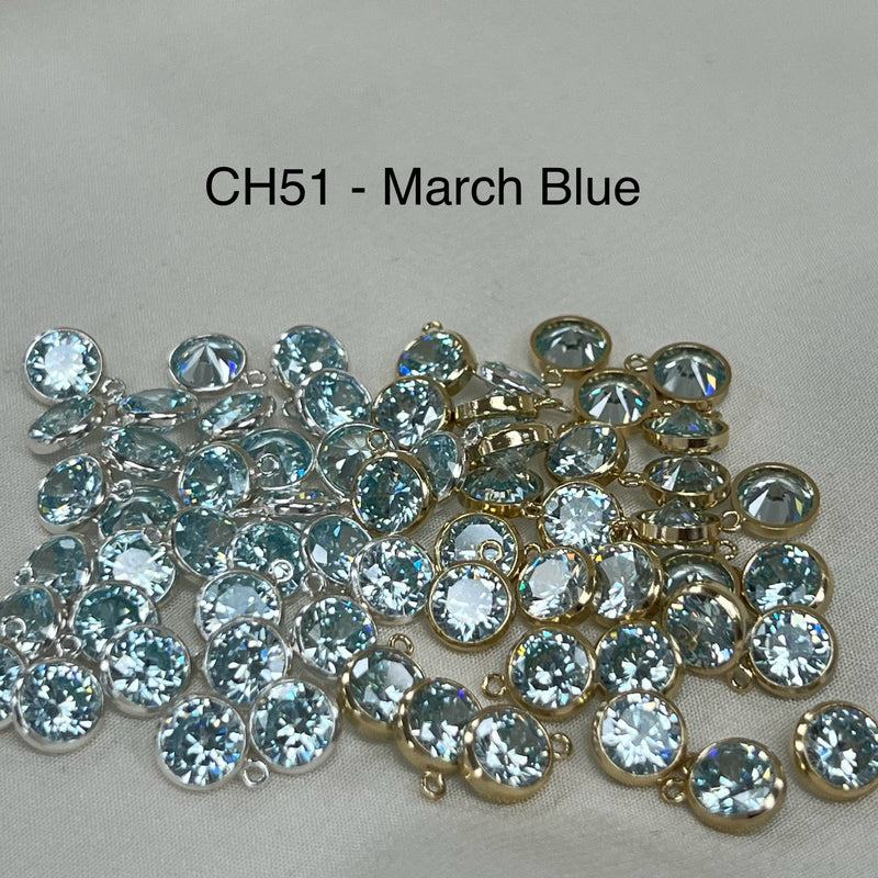 CH51 - 6mm CZ Charms (Pack of 2)