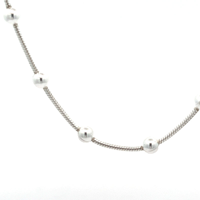 Snake + 4mm Round Bead Chain