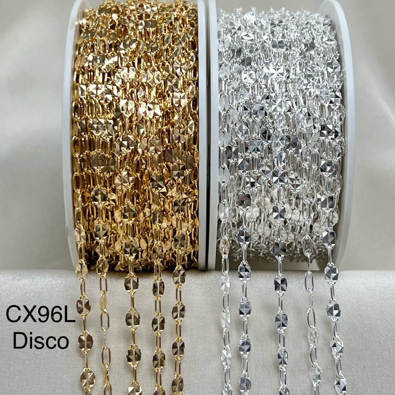 CX96L: 3.2mm Disco + Paperclip (1+1) Chain by the foot