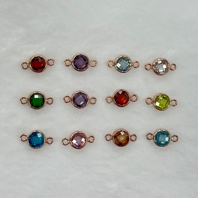 CN29 - 4mm CZ Flatback Birthstone Connector