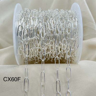 CX60F: Flat Paperclip #7 - Large Lightweight - Chain by the foot