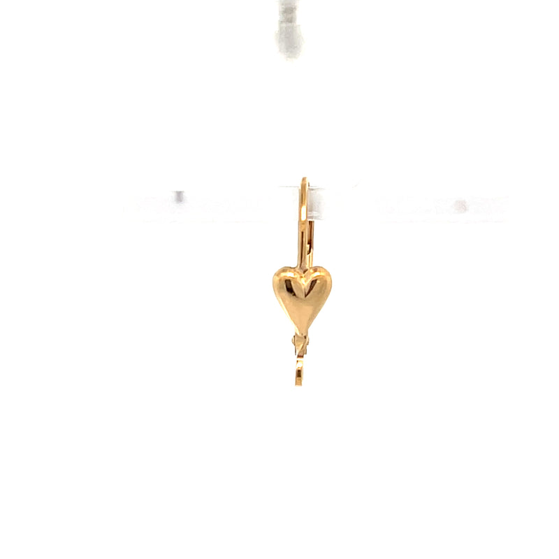 17mm Heart Leverback 14kt Gold Filled - One Pair