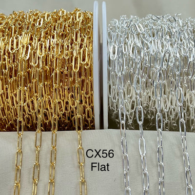 CX56: 3mm Wide Paperclip #4 - Chain by the foot