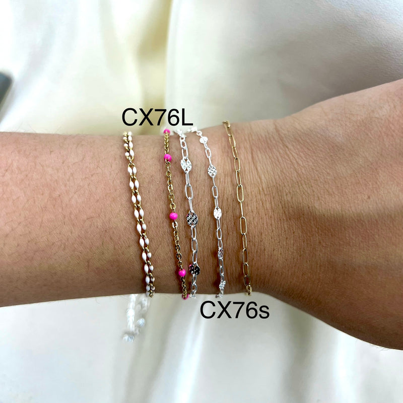 CX76S (3+1): 2.6mm Checkerboard + Paperclip Chain By the Foot