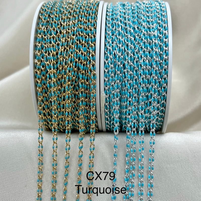 CX79: Curb Enamel Chain by the foot