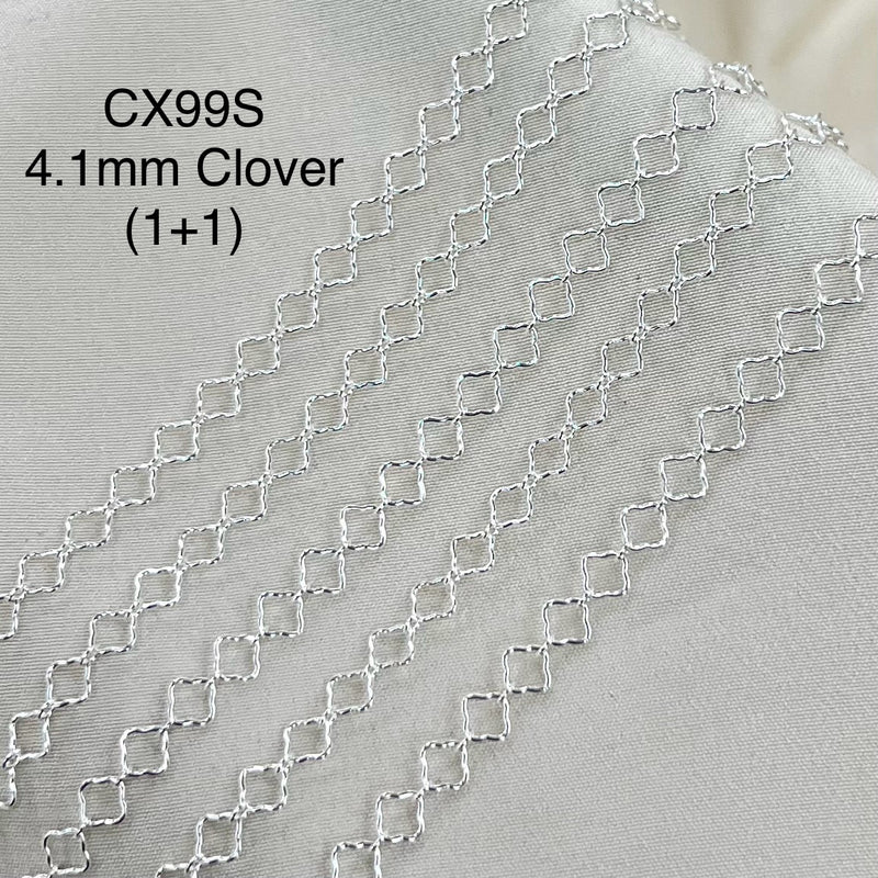 CX99S - 4.1mm Clover + Cable Link (1+1) Chain by the foot