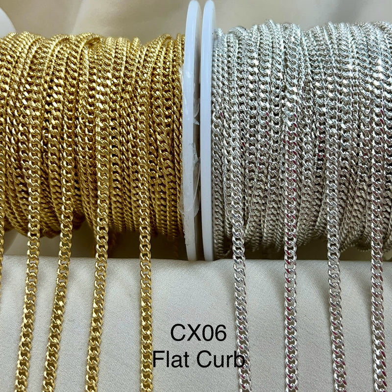 CX06 - 2.7mm Flat Tight Curb Chain by the foot