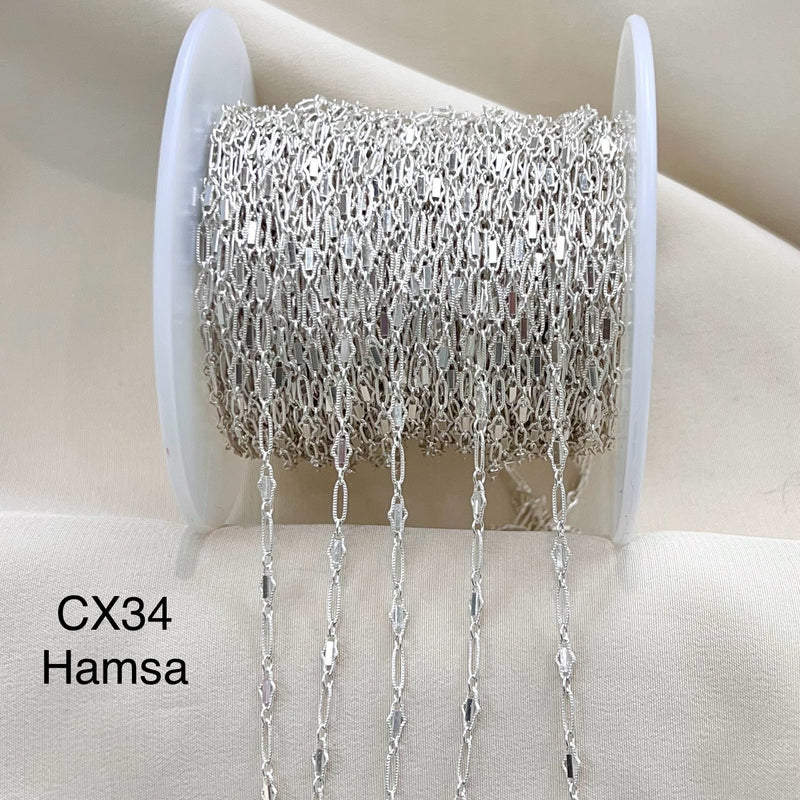 CX34: 2.5mm Hamsa Chain by the foot