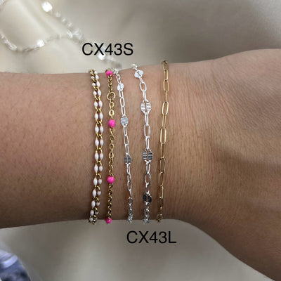 CX43S (3+1): 2.6mm Lined + Paperclip Chain By the Foot