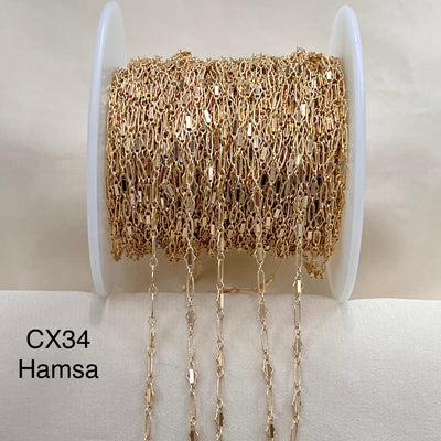 CX34: 2.5mm Hamsa Chain by the foot