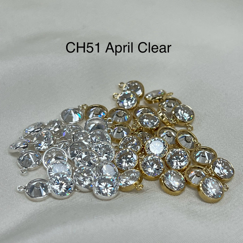 CH51 - 6mm CZ Charms (Pack of 2)