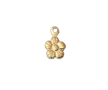 CH01 Small Flower 6mm wide GF Charm(Pack of 6)