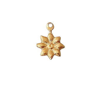 CH02 Flower 8.4mm Wide GF Charm (Pack of 6)