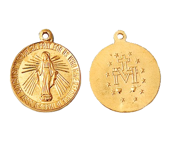 CH58 - 15mm Saint Mary Coin 14kt GF Charm