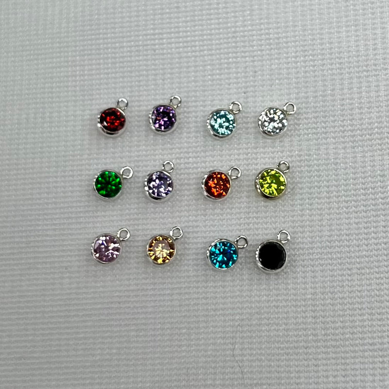 CH50 - 4mm Birthstone CZ Charms (Pack of 3)