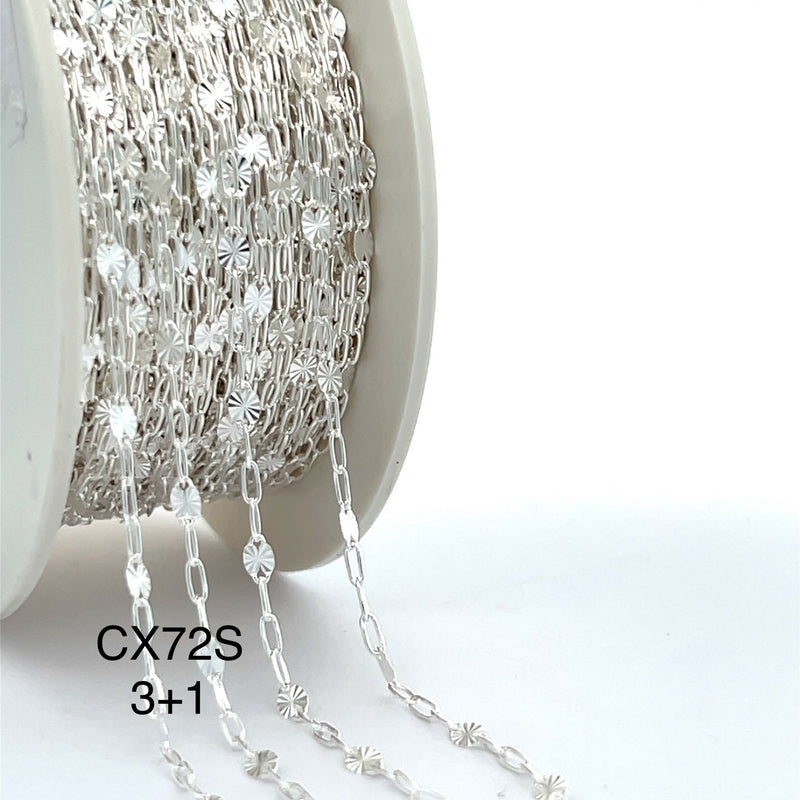 CX72S (3+1): 2.6mm Starlight + Paperclip Chain By the Foot