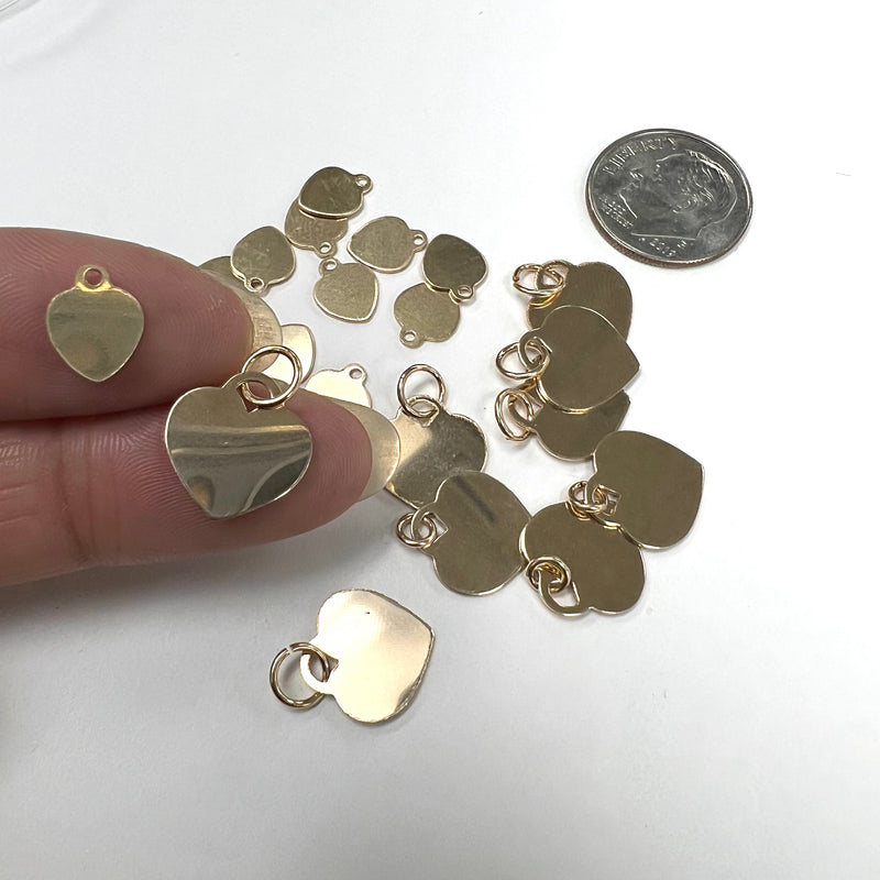 BCH03 Blank Heart 7mm Wide Charm (Pack of 3)