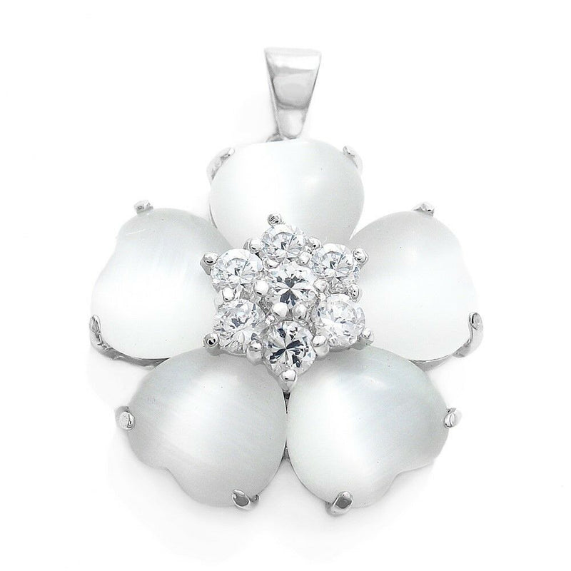 FINAL SALE 0.7 Carat CZ Flower Pendant